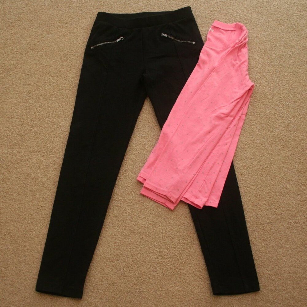 🖤💗 Old Navy Girls Outfit – Size Large (10/12) – Black Leggings and Tee 💗🖤